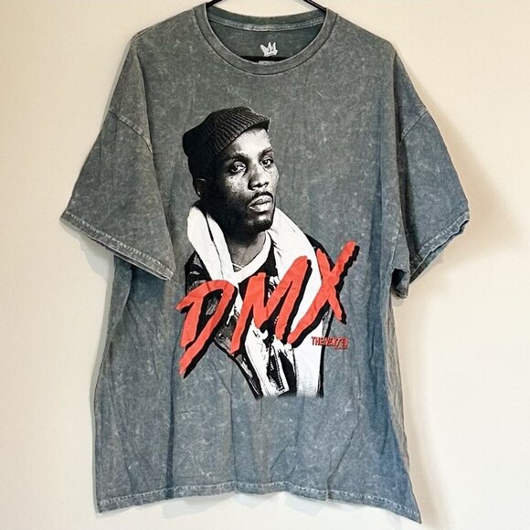 Legends Apparel Tops - NEW DMX Washed Charcoal Oversized Tee - Size: Extra Large